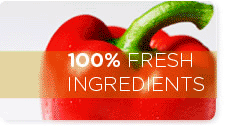 100% Fresh Ingrediants at Alfy's Pizza